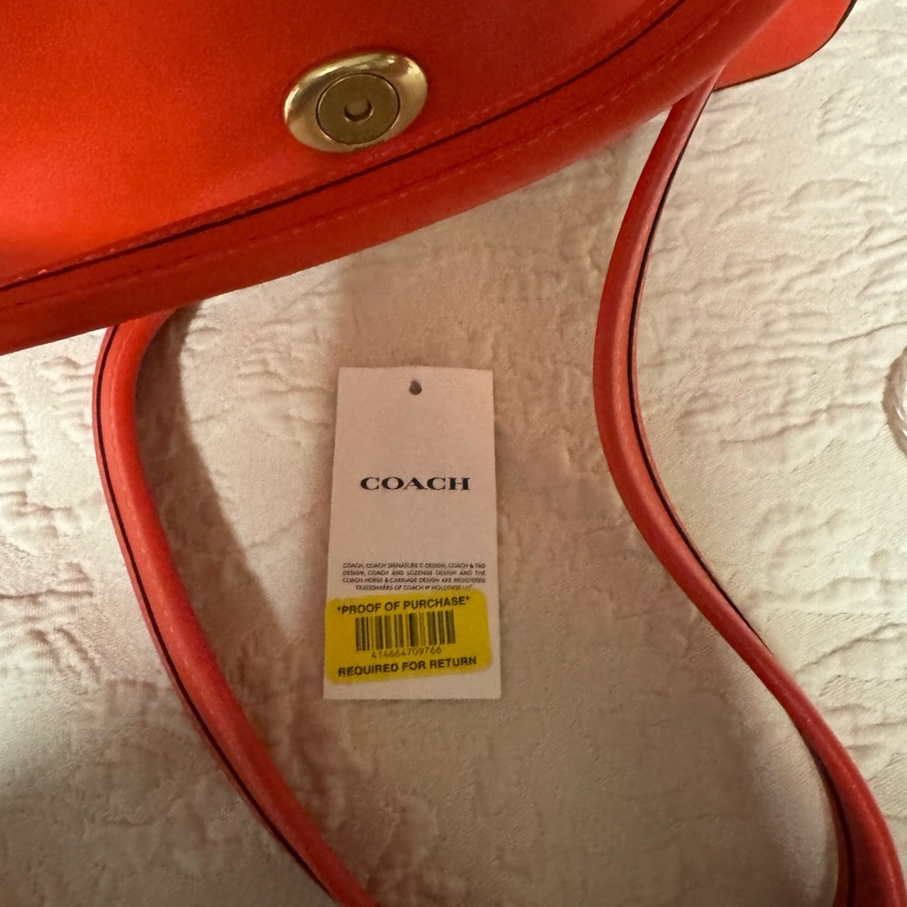 Coach Tabby in orange soft leather - Picture 13 of 16